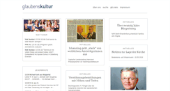 Desktop Screenshot of glaubenskultur.de